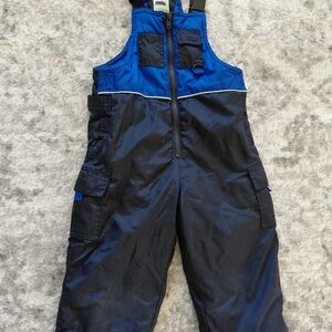 Kids Blue and Black Snow Bib